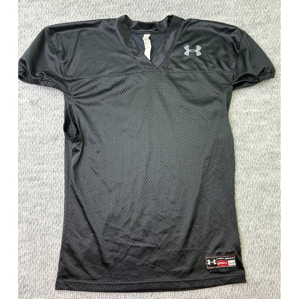 Under Armour HeatGear Youth Large Black Football Practice Jersey Mesh YLG